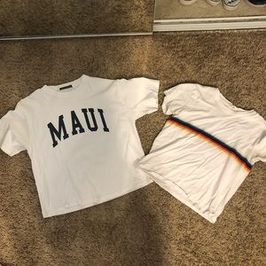 Brandy Melville 2 Piece T-Shirt Set
